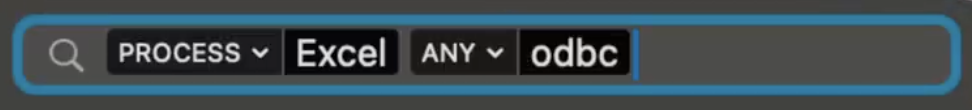 Filter by Excel and ODBC for logs in the Console application.